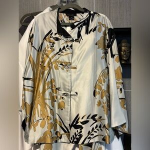 Natori Black Label 3 pc Pajamas & Kimono Robe   SET